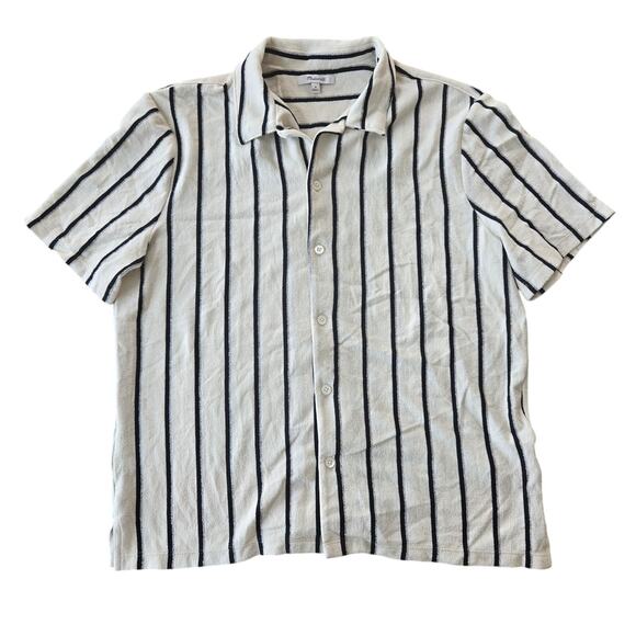 Madewell The Textured Knit Camp-Collar Shirt Size M EUC - Picture 1 of 8